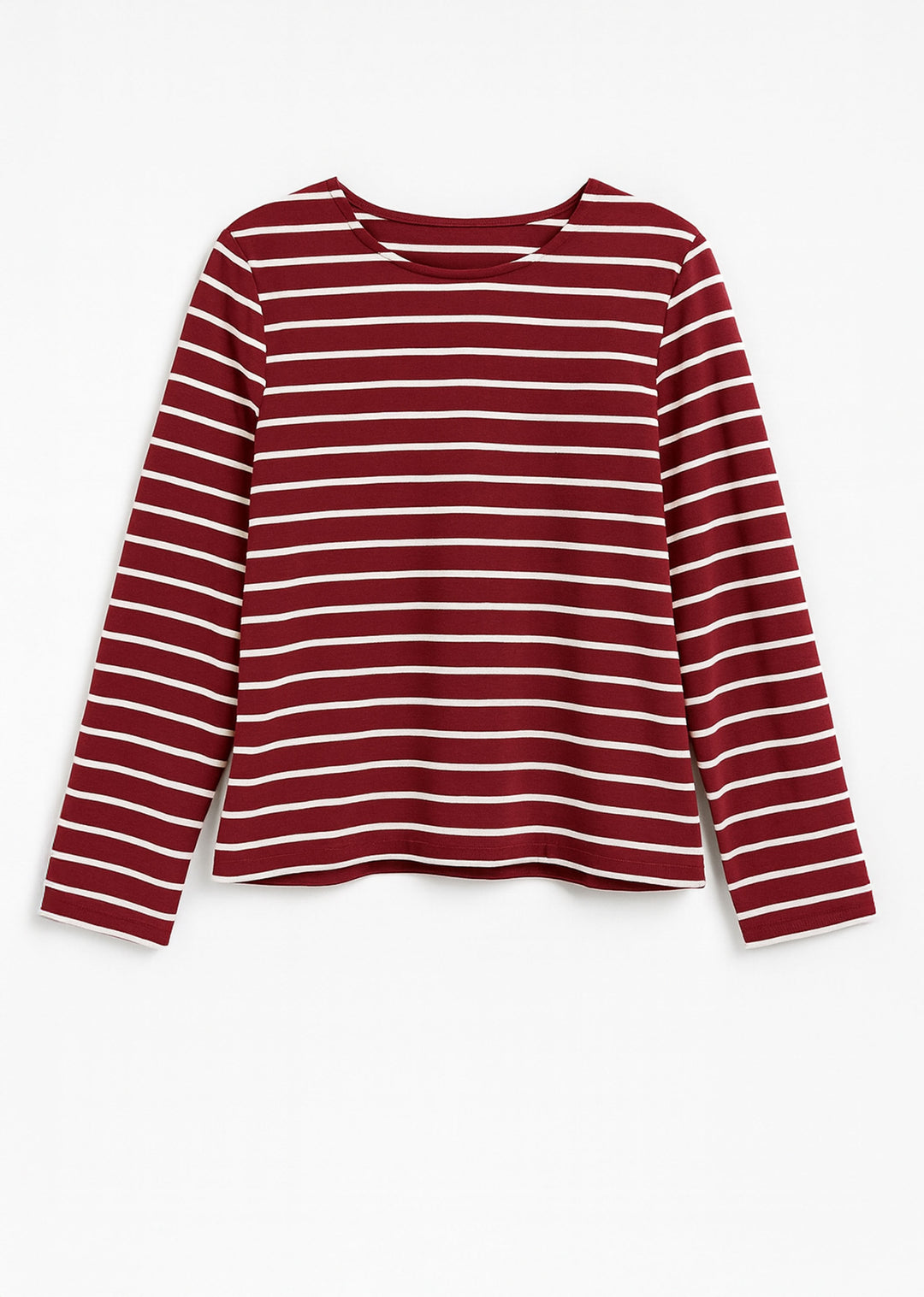 Burgundy Stripe Top