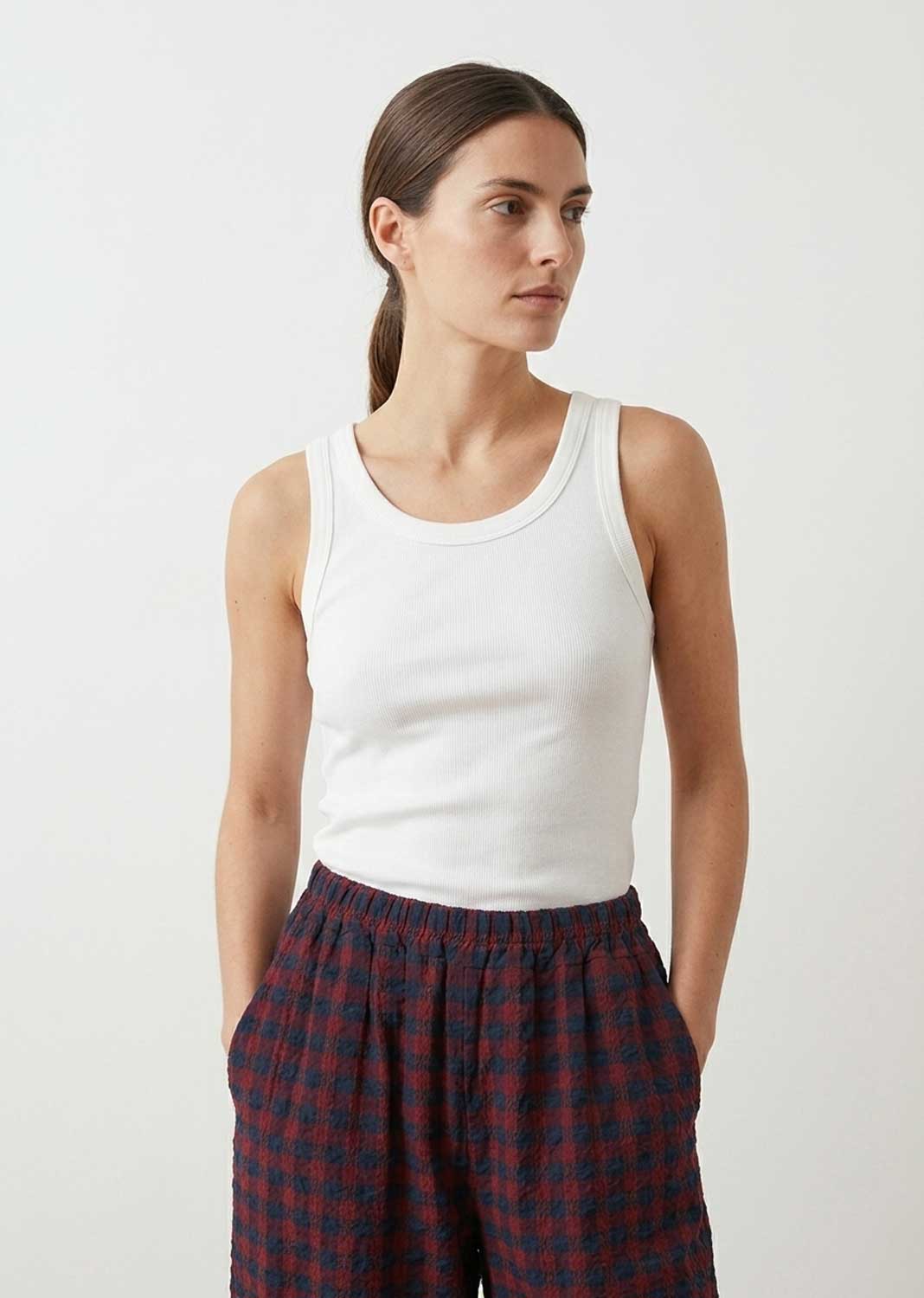 Carry  White Premium Vest Top