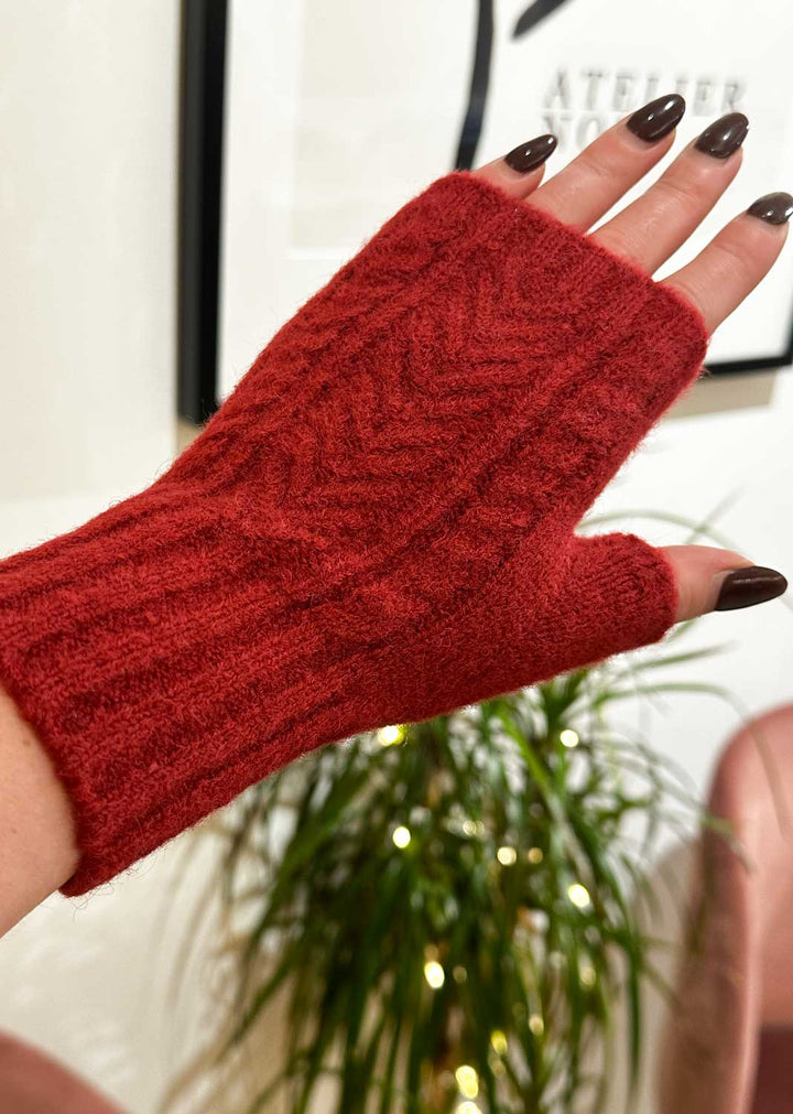 Cable Knit Cashmere Blend Mittens