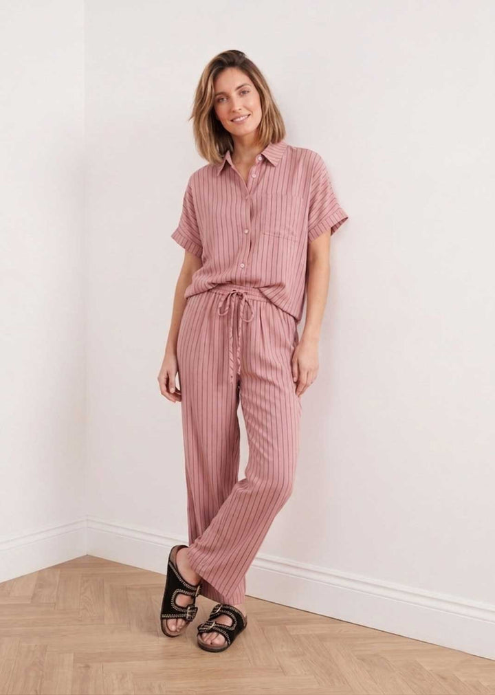 pink stripe coord set