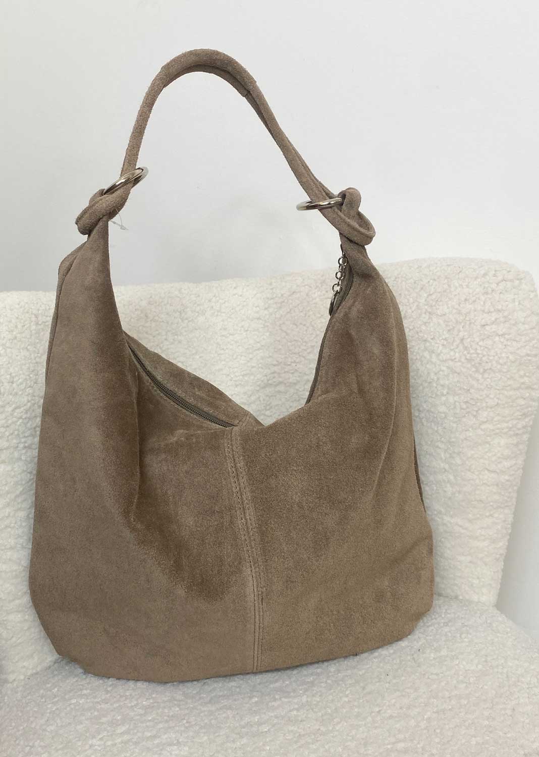 Taupe Suede Bag 