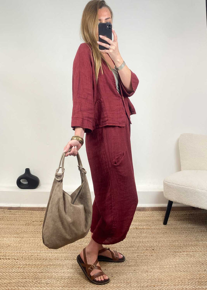 Taupe Suede Bag 