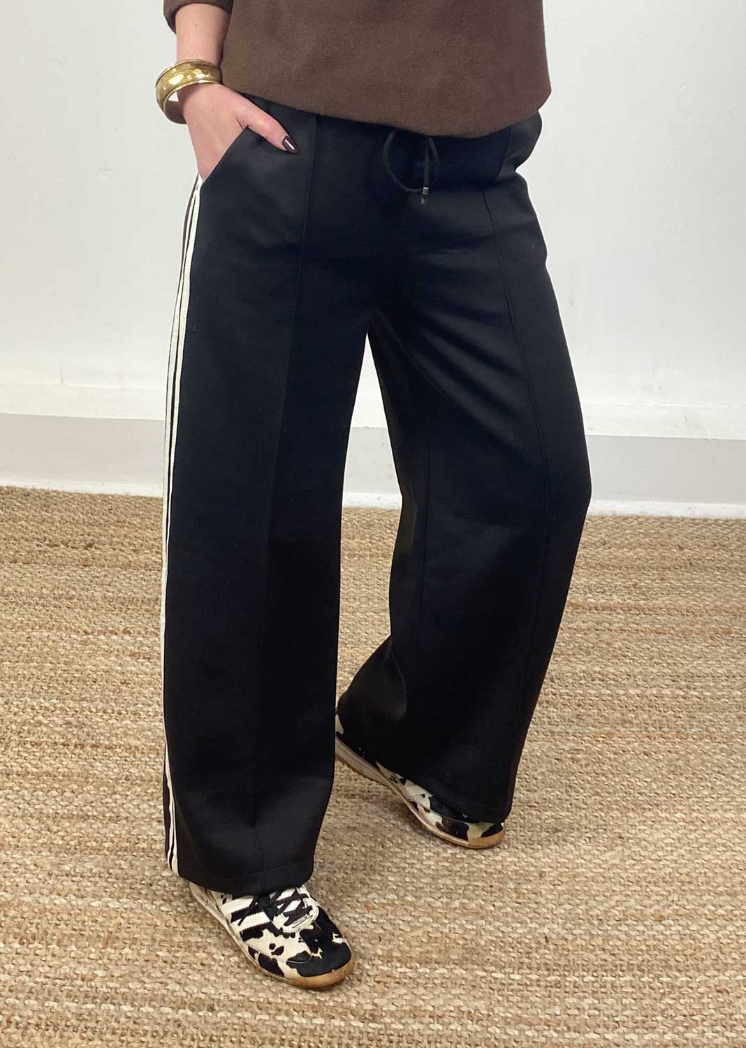 Cory Side Stripe Track Pants Brown