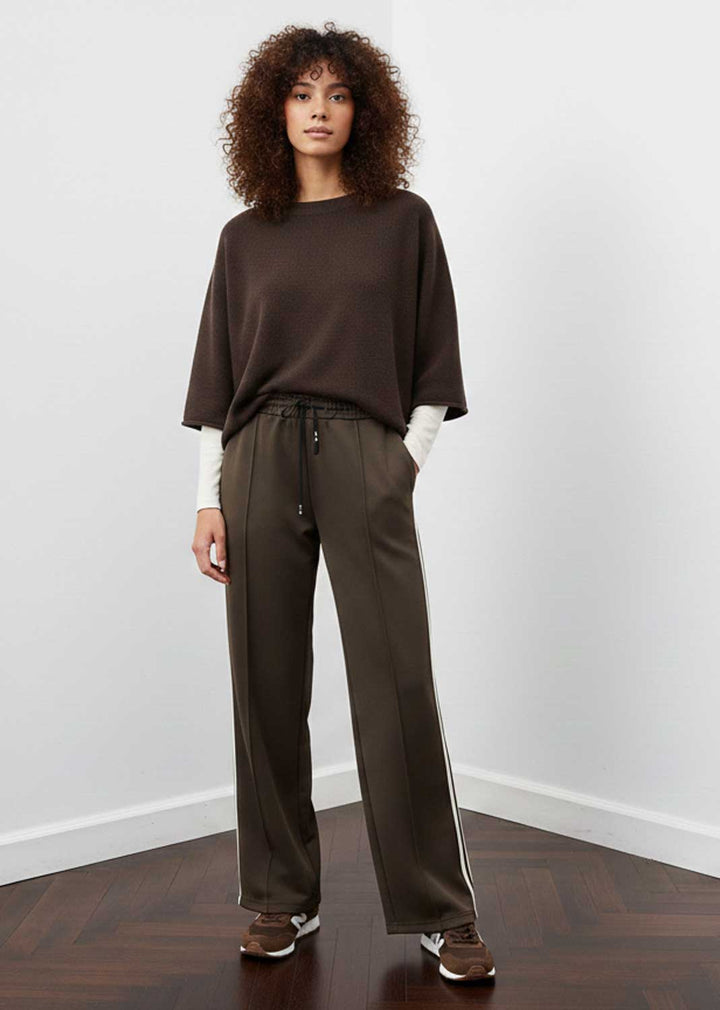 Cory Side Stripe Track Pants Chocolate