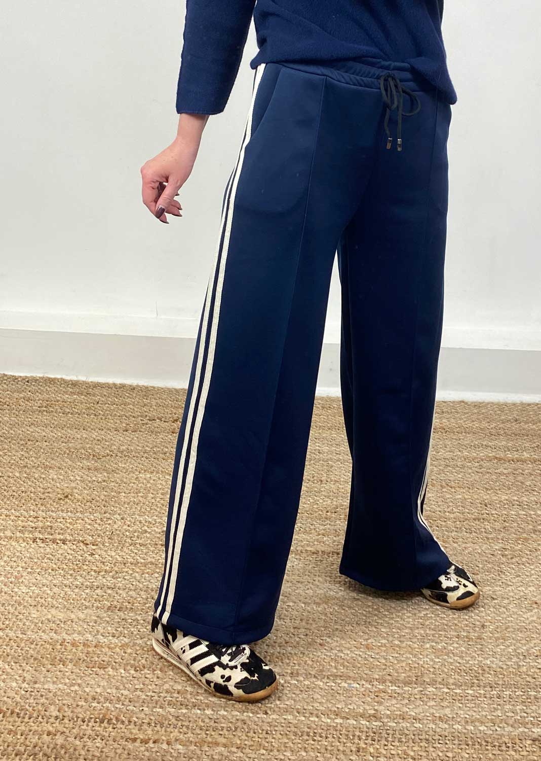 Cory Side Stripe Track Navy