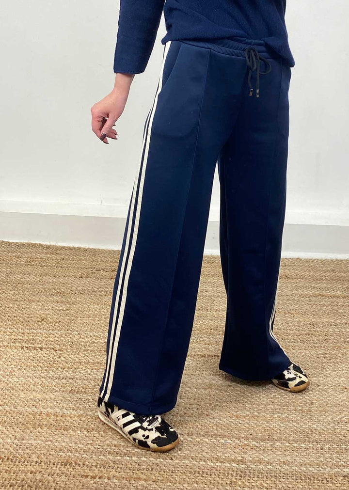 Cory Side Stripe Track Navy