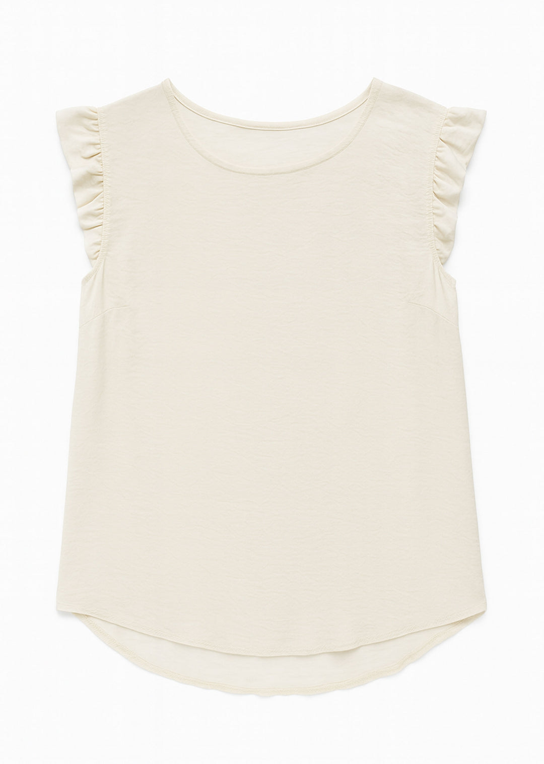 Cream Button Back Top