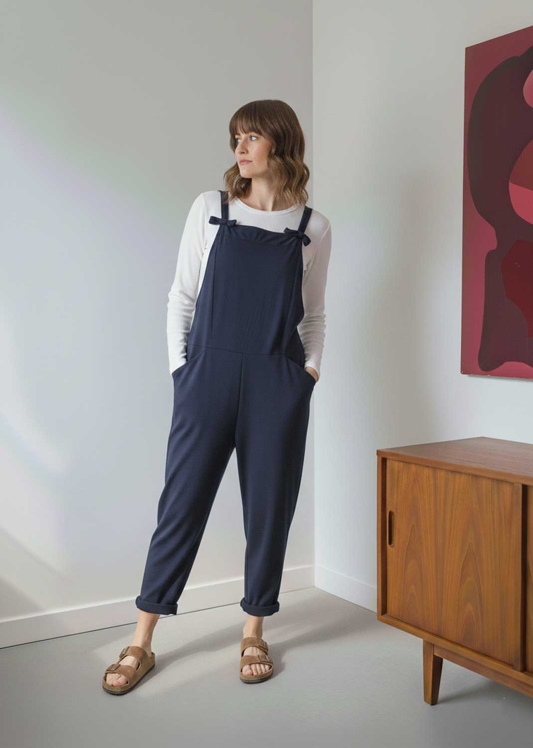 jersey dungarees navy