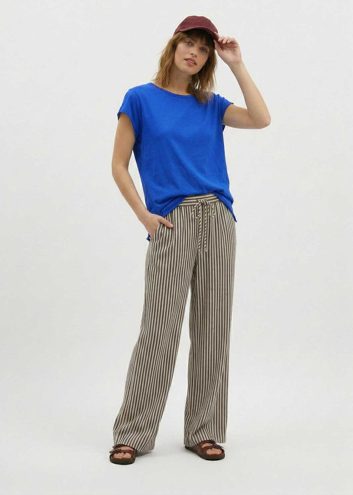 Davina Raw Edge T-Shirt Royal Blue