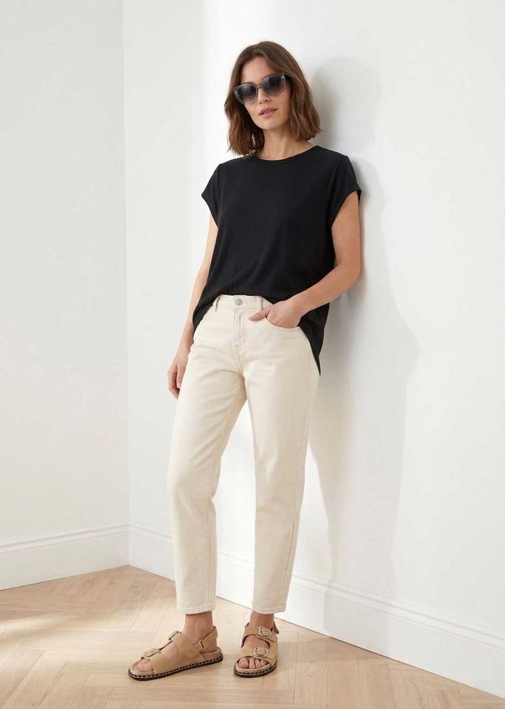 Davina Black Relaxed Fit T-Shirt