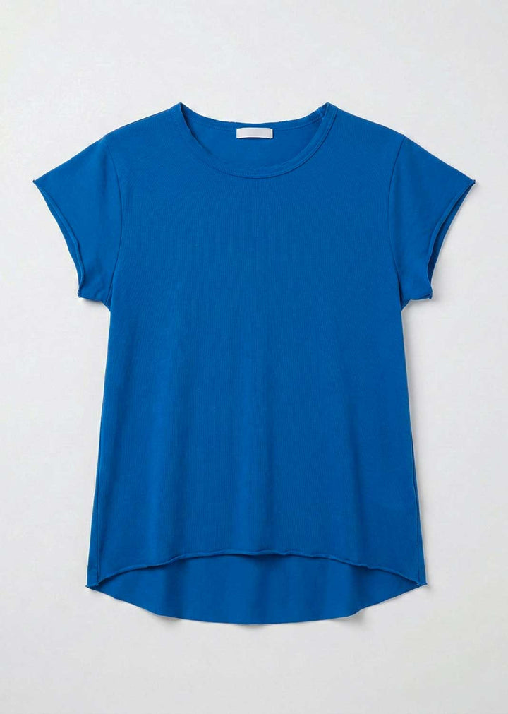 Davina Raw Edge T-Shirt Royal Blue