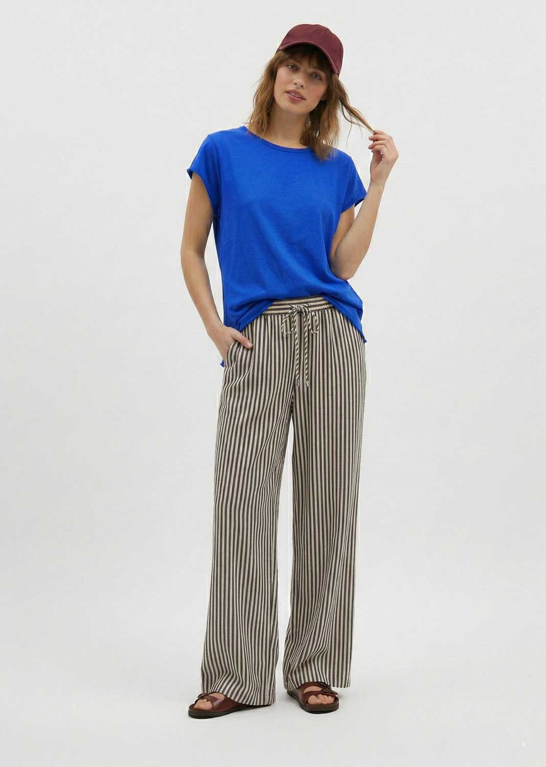 Davina Raw Edge T-Shirt Royal Blue