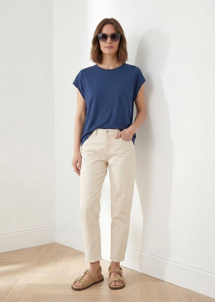 Davina Navy Relaxed Fit T-Shirt