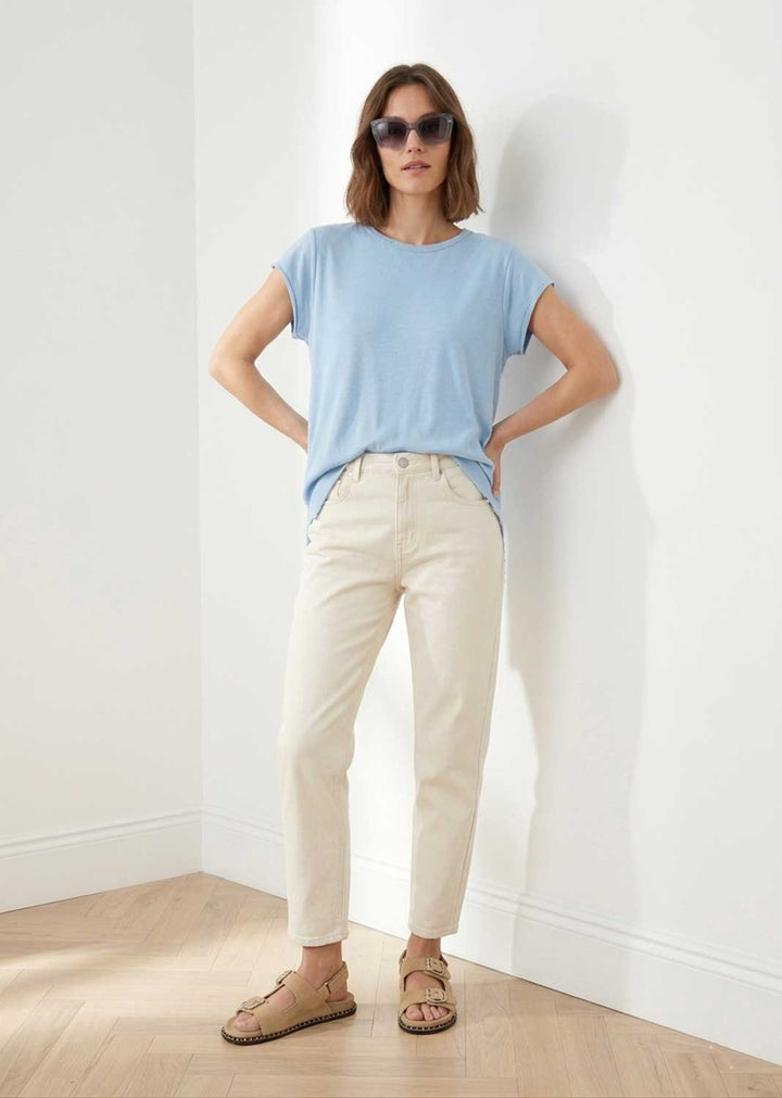 Davina Pale Blue Relaxed Fit T-Shirt