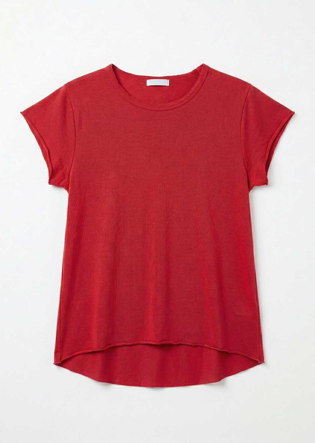 Davina Raw Edge T-Shirt Red
