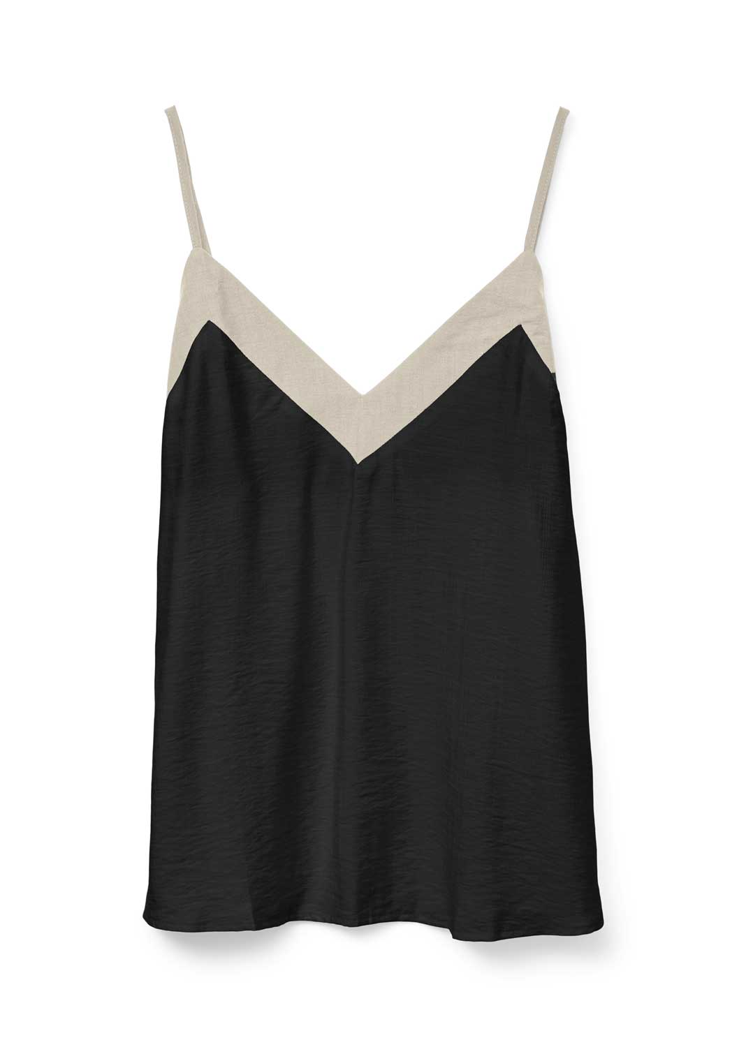 Denise Single Contrast Cami in Black