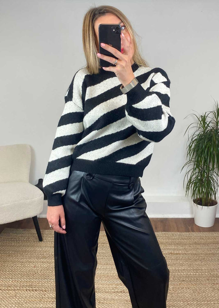 Lara Diagonal Stripe Jumper