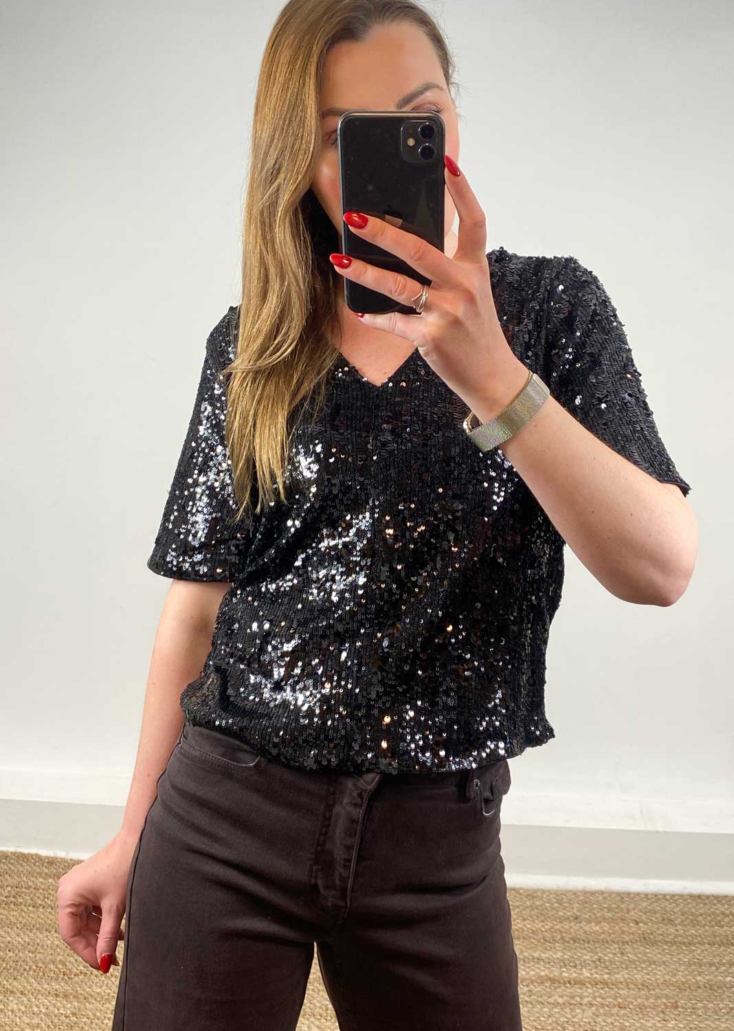 Dominique Sequin Top Black