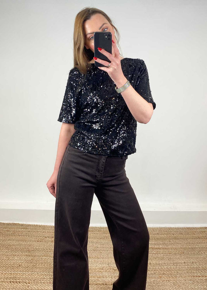 black sequin tshirt 