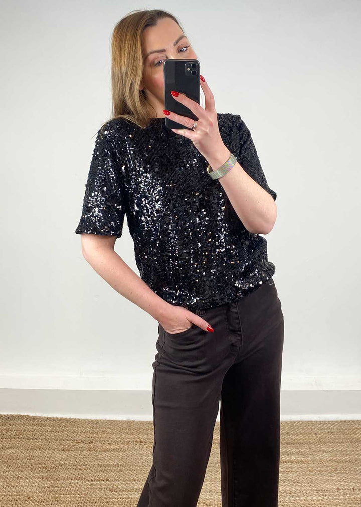 Dominique Sequin Top Black