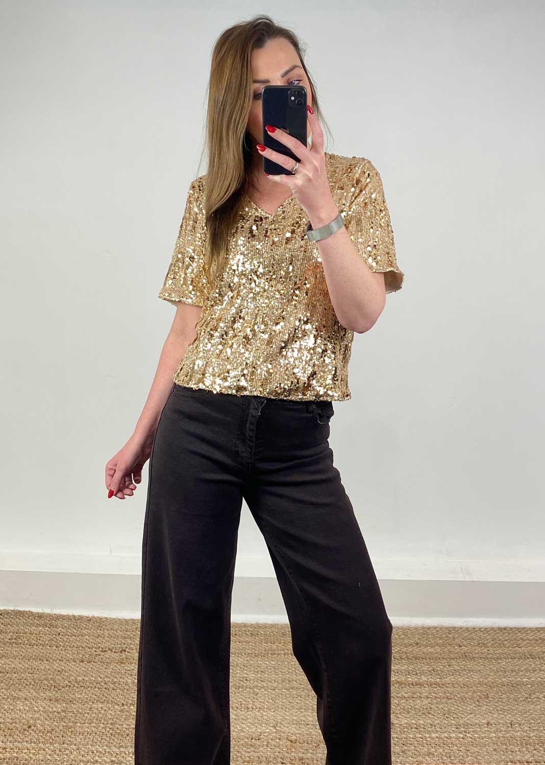 Gold Sequin Top 