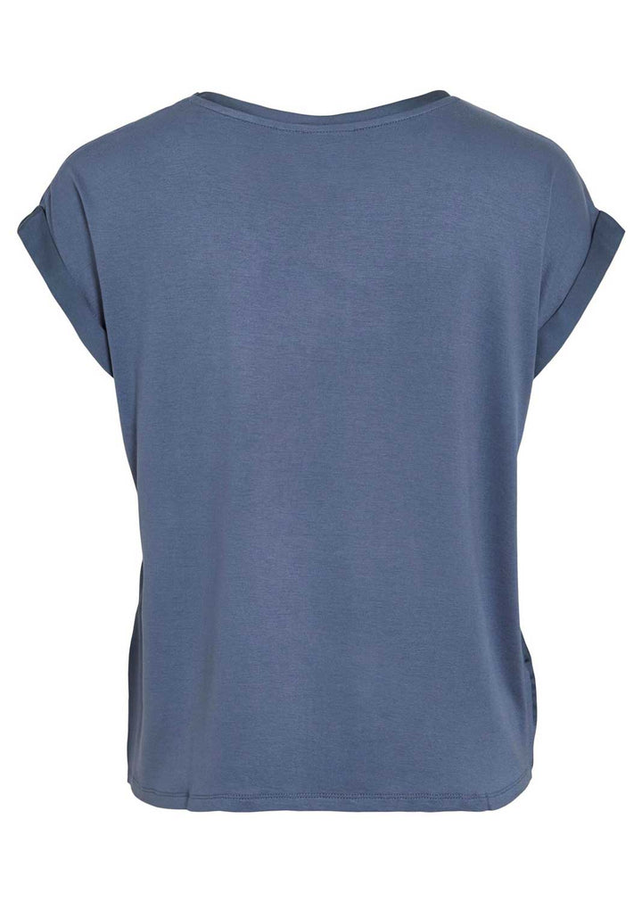 Ellette Satin Top Blue