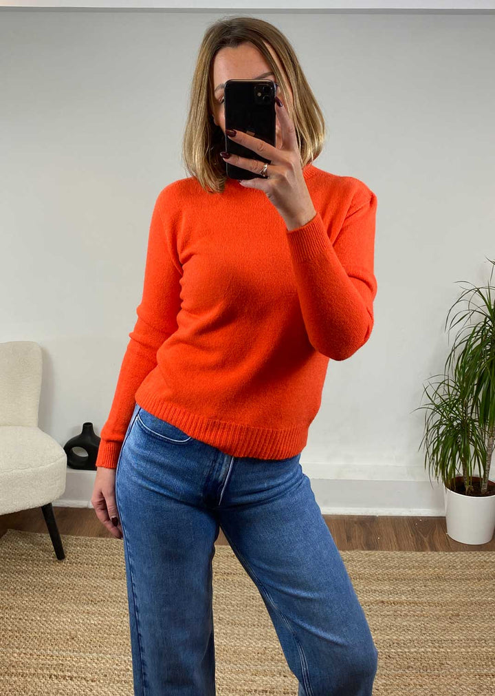 Alice Soft Knit Jumper in Orange