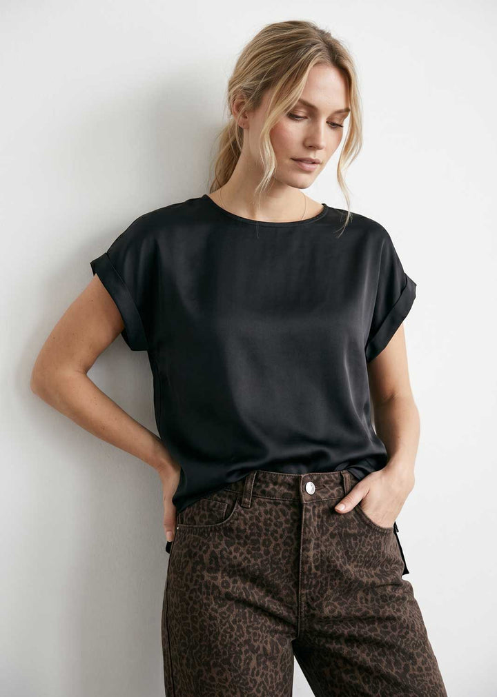 Ellette Satin Front Top