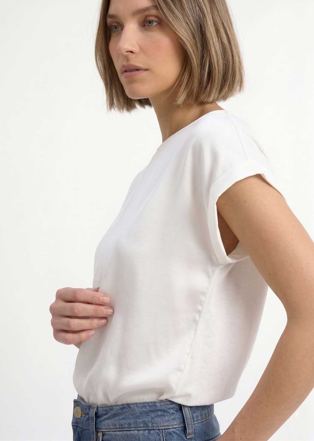 ellette white silky tshirt