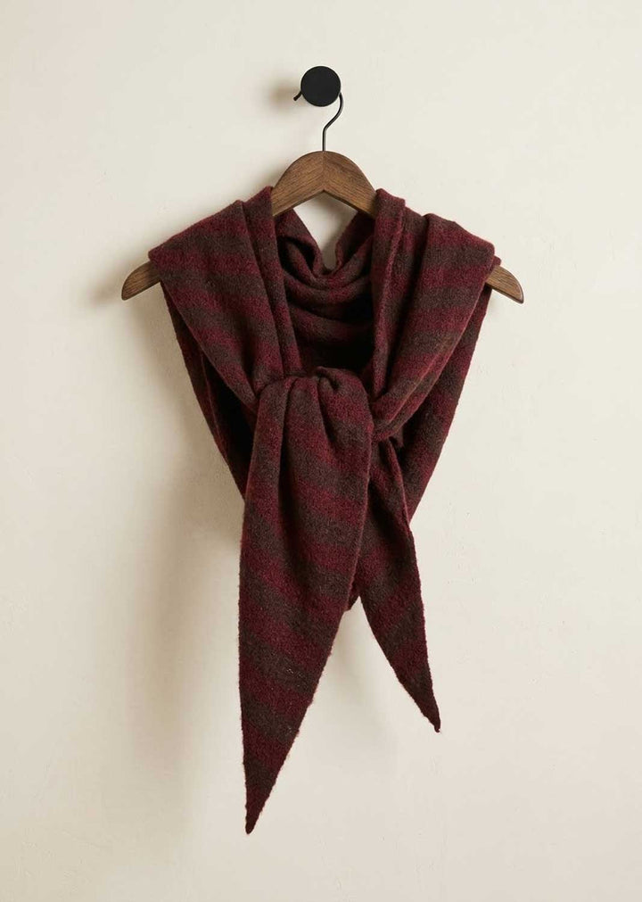 Elowyn Stripe Triangle Knitted Scarf