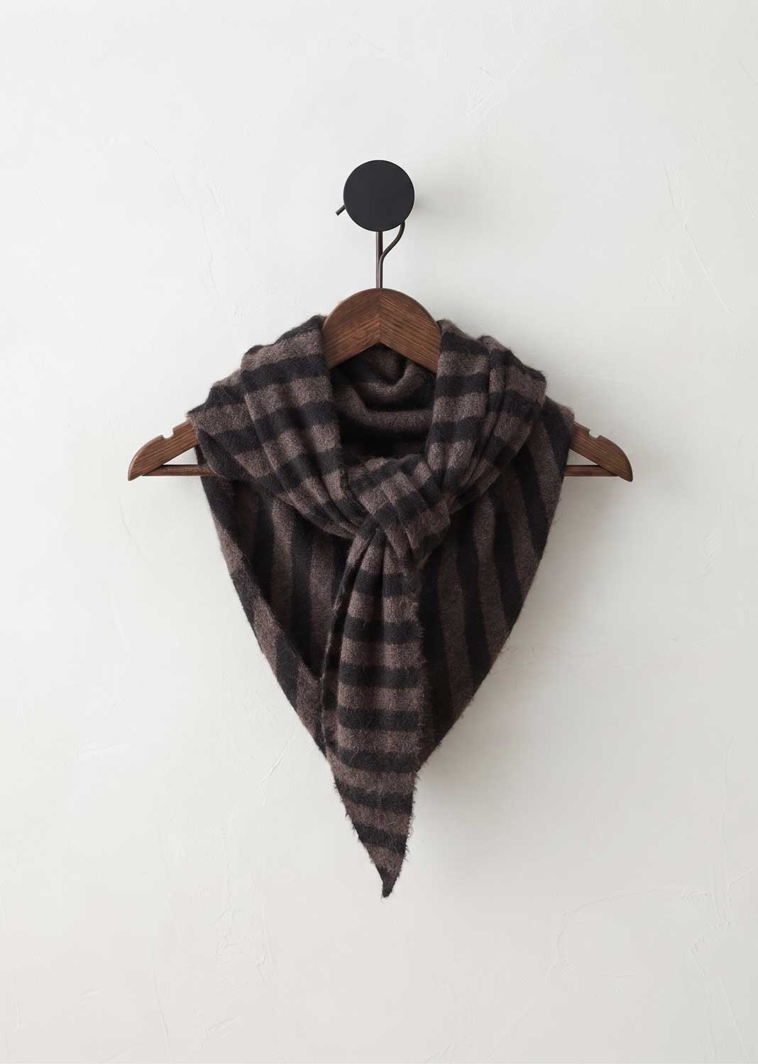 Elowyn Stripe Triangle Knitted Scarf