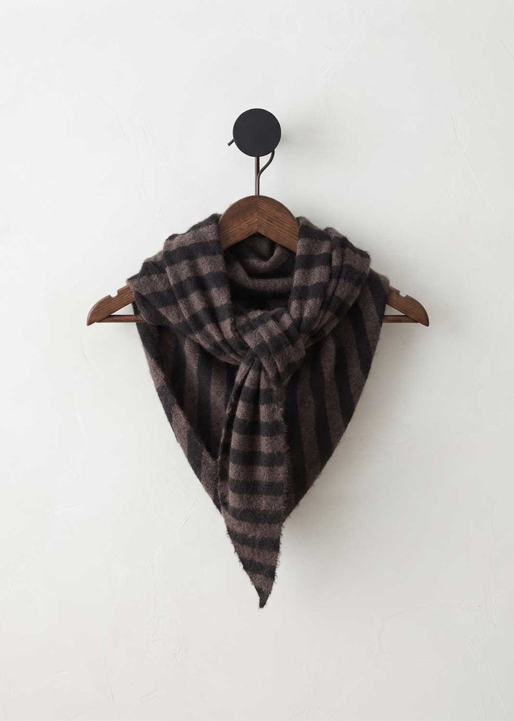 Elowyn Stripe Triangle Knitted Scarf