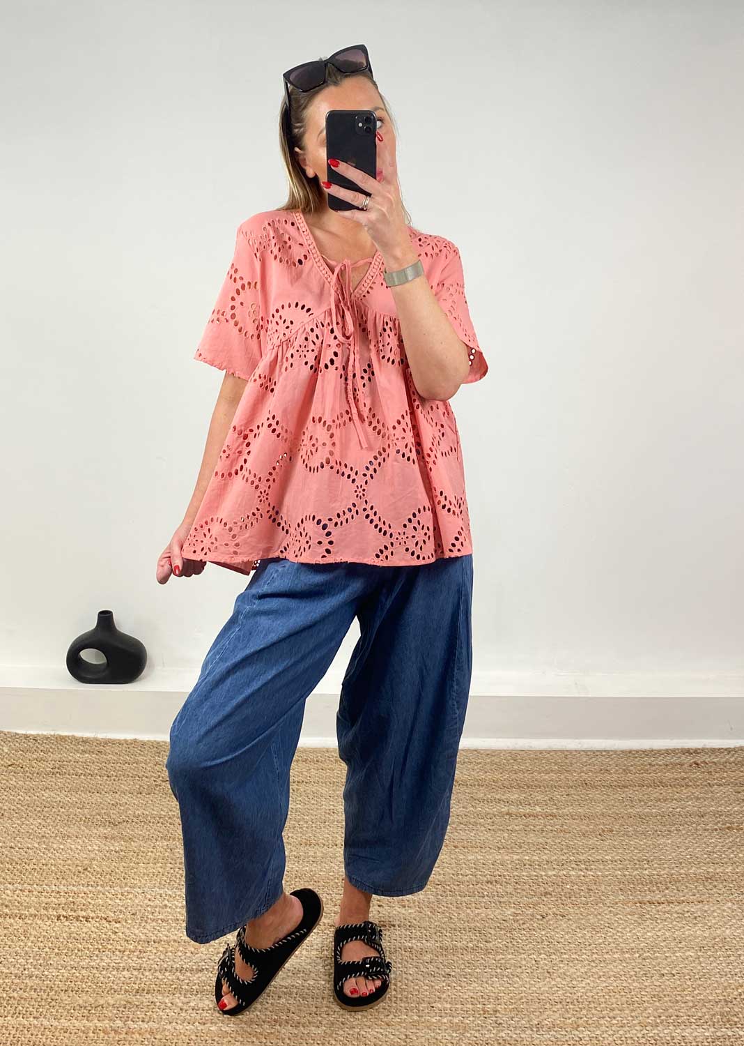 Chiara Chambray Barrel Pants