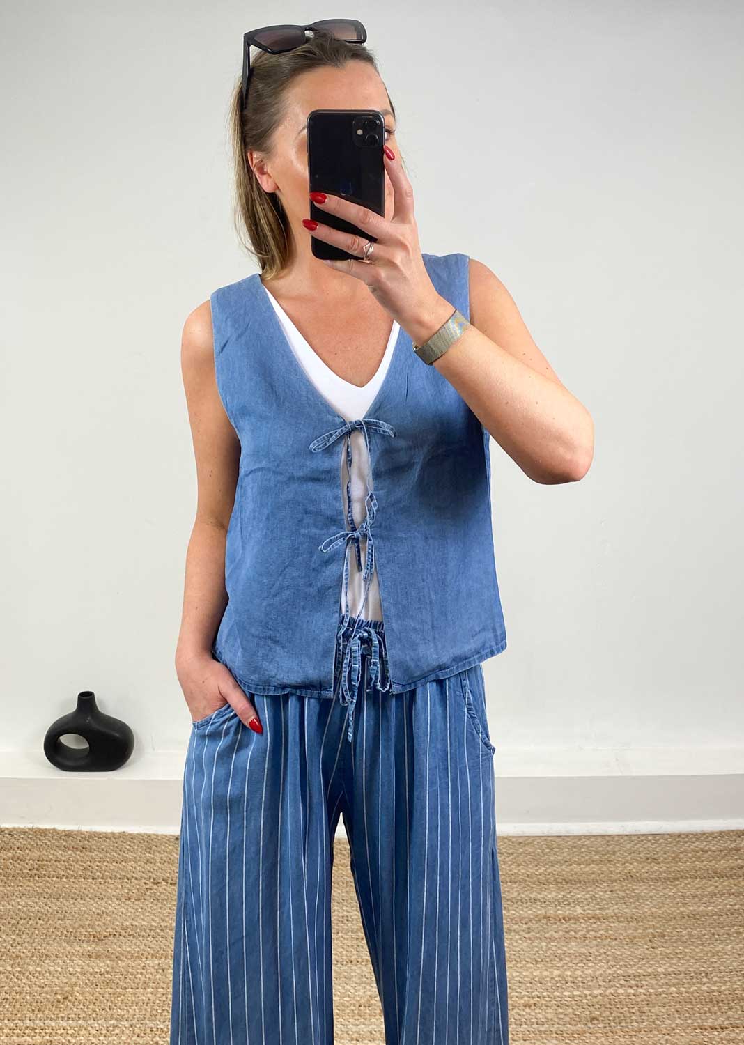 Fleur Tencel Waistcoat
