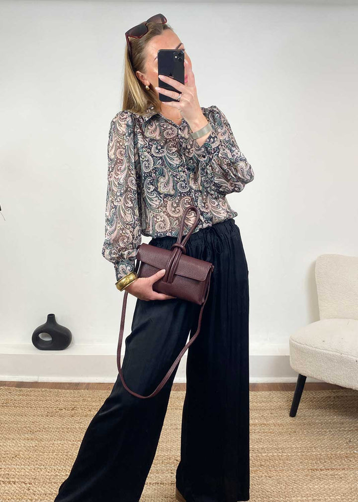 Gabriella Paisley Blouse in Green