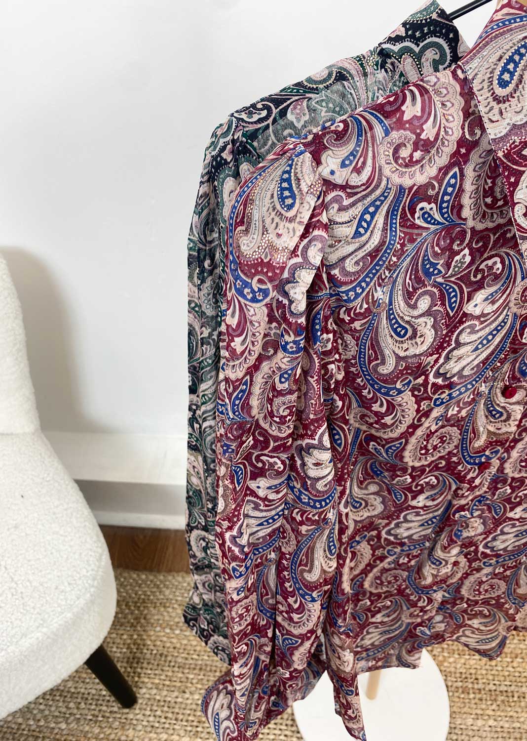 Gabriella Paisley Blouse in Red