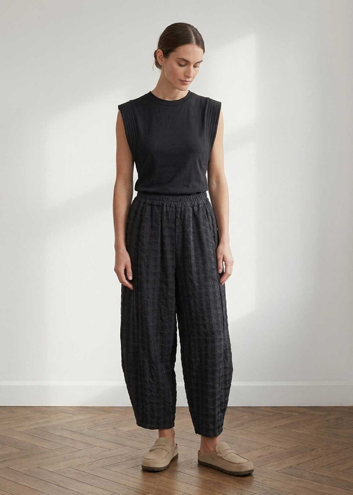 Genevieve Black Extended Shoulder Tshirt