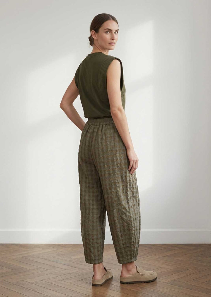 Genevieve Khaki Extended Shoulder Tshirt