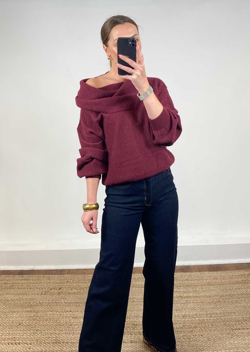 Gina Knit Jumper Burgundy