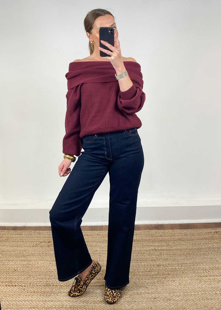 Gina Knit Jumper Burgundy