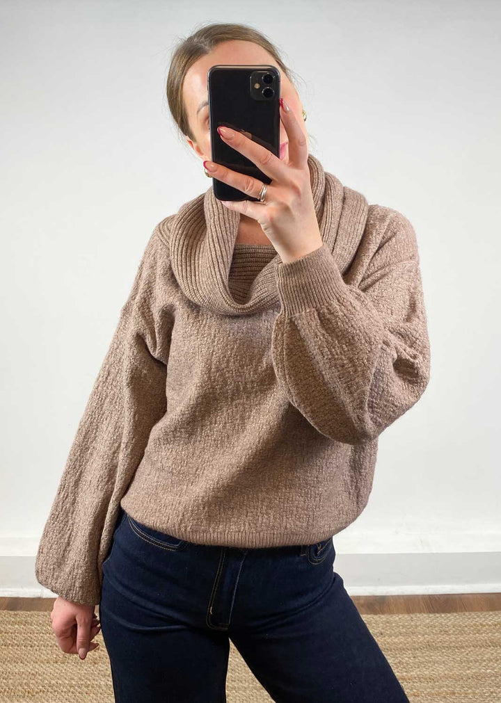 Gina Knit Jumper Taupe