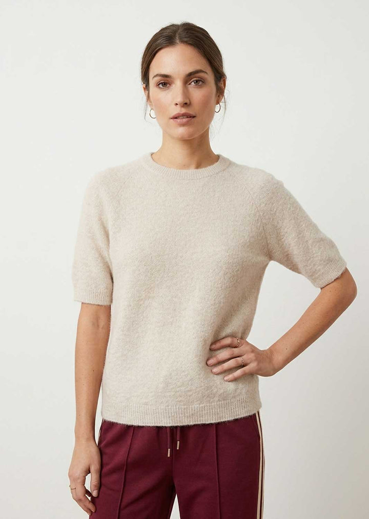 Gracie Beige Wool Blend Knit Top