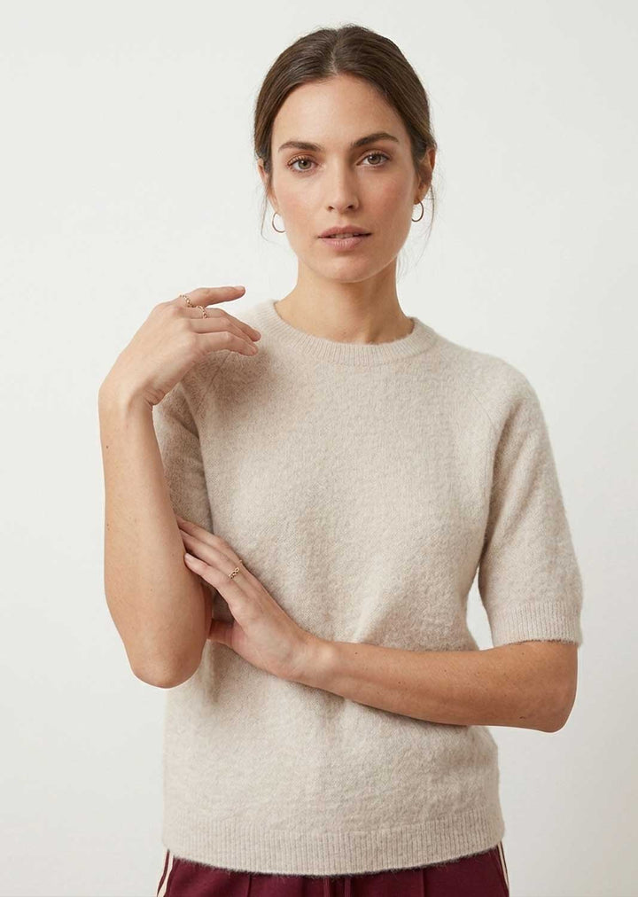 Gracie Beige Wool Blend Knit Top