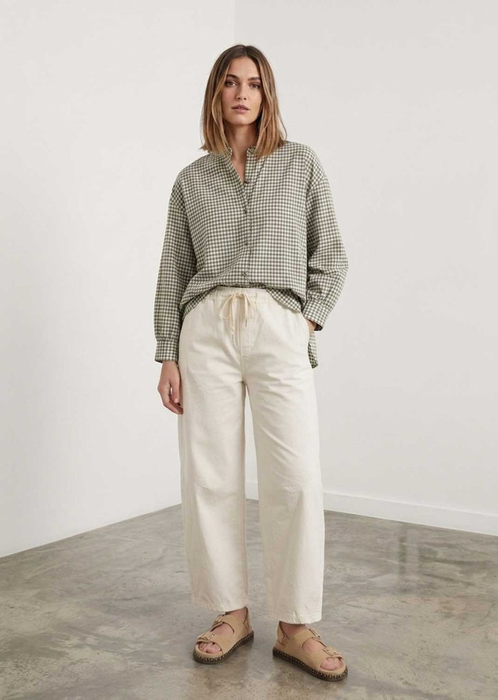 Haven Sage Green Gingham Blouse