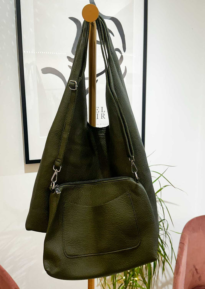 Hermione Slouchy 2 in 1 Bag Khaki