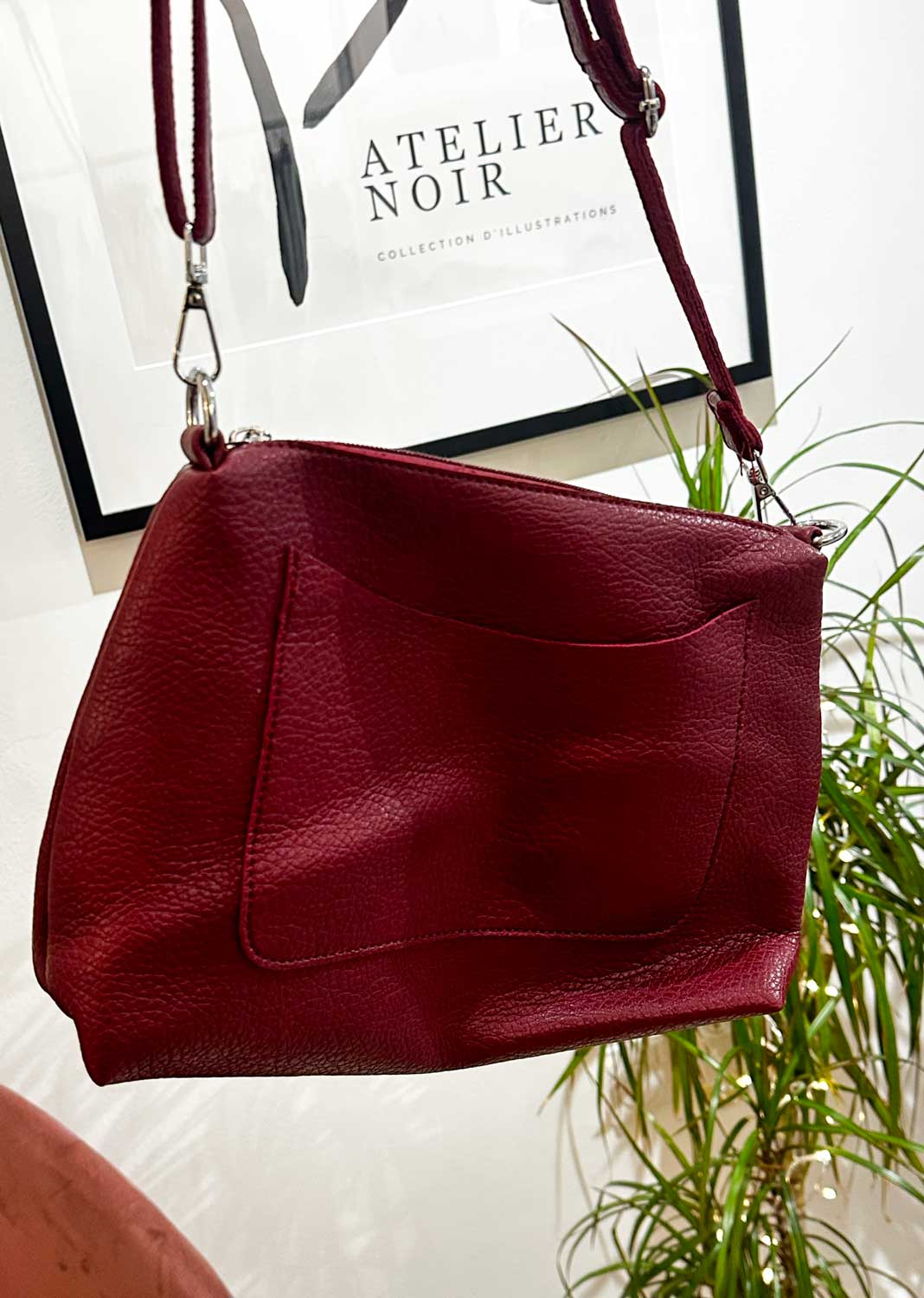 Hermione Slouchy 2 in 1 Bag Burgundy