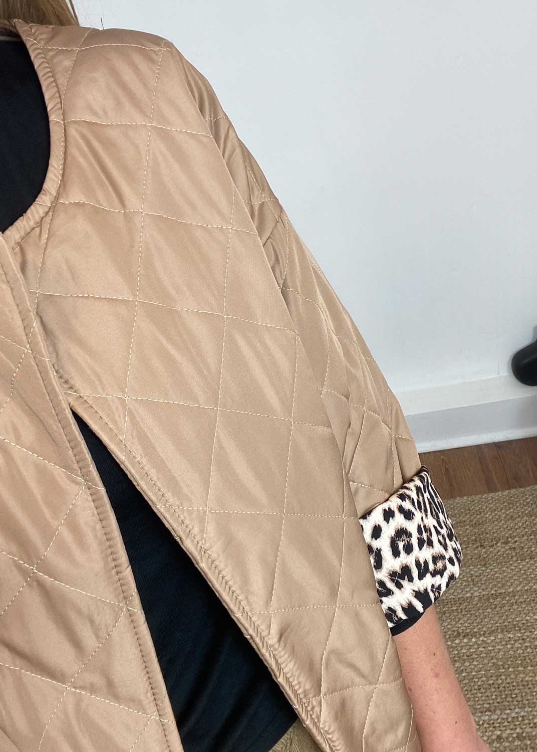 Hutton Quilted Jacket in Camel