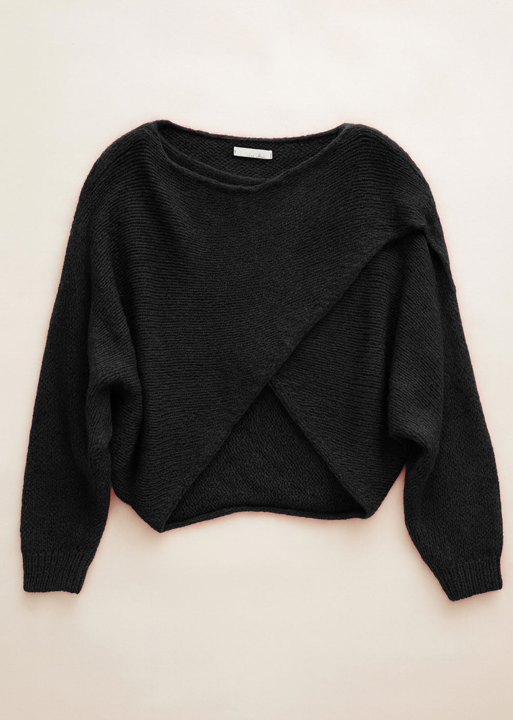 Crossover Knit Jumper Black