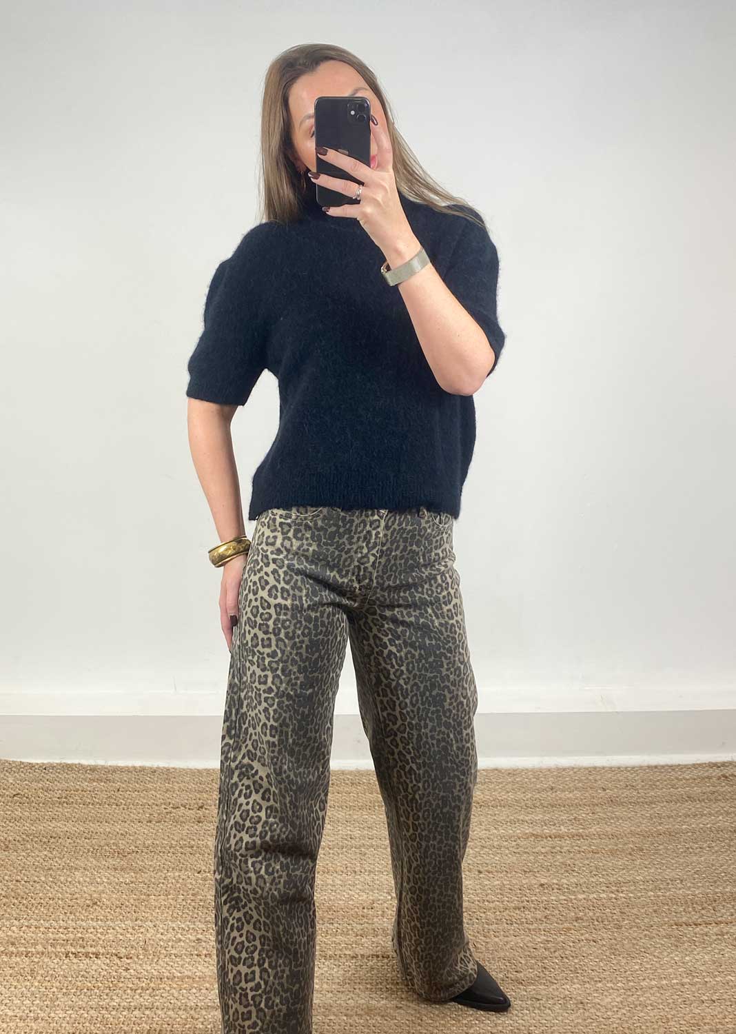 Josephine Wool Blend Top Black