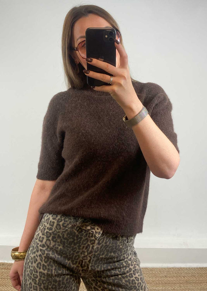Turtle neck brown top